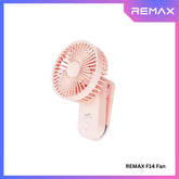REMAX F14 Magnetic Clip Fan (1200mAh) - Pink